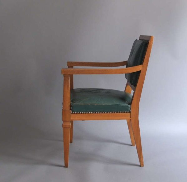 A Fine French Art Deco Armchairs Attributed to Arbus - Image 4