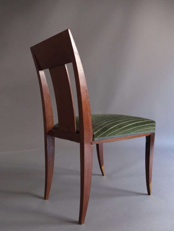 Pair of French Art Deco Side Chairs in the Manner of Alfred Porteneuve - Image 8