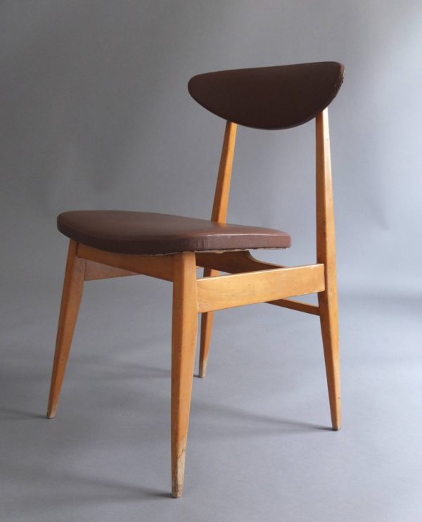 Set of 14 French 1950s Dining or Side Chairs - Image 9