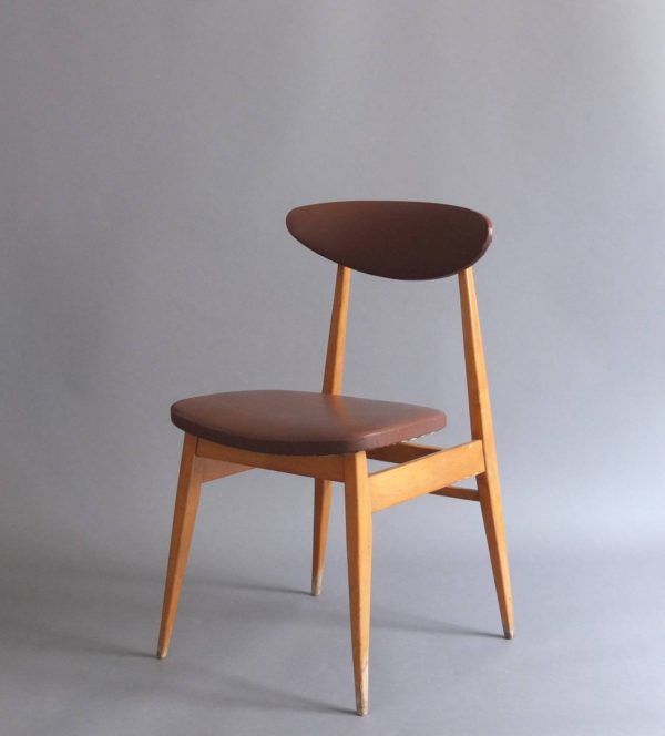 Set of 14 French 1950s Dining or Side Chairs - Image 3