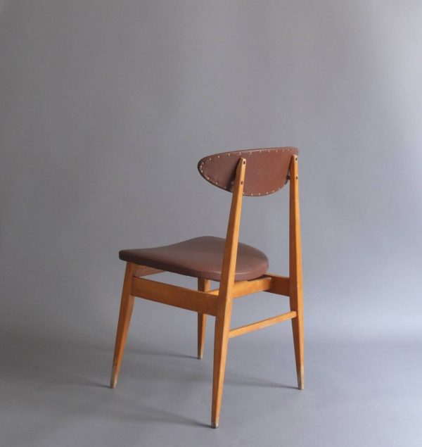 Set of 14 French 1950s Dining or Side Chairs - Image 5