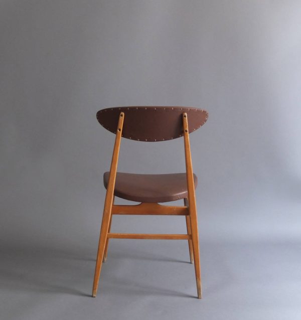 Set of 14 French 1950s Dining or Side Chairs - Image 6