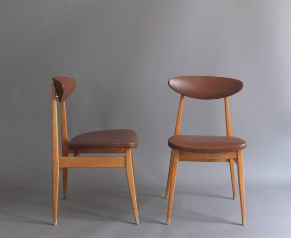 Set of 14 French 1950s Dining or Side Chairs - Image 7