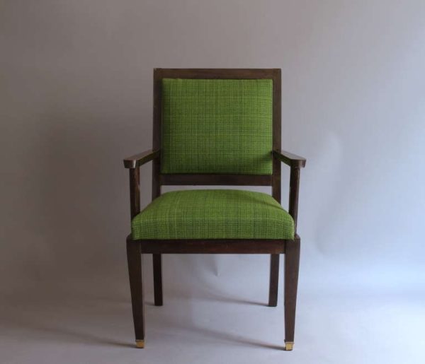 A Pair of French Art Deco Desk or Bridge Armchairs - Image 2