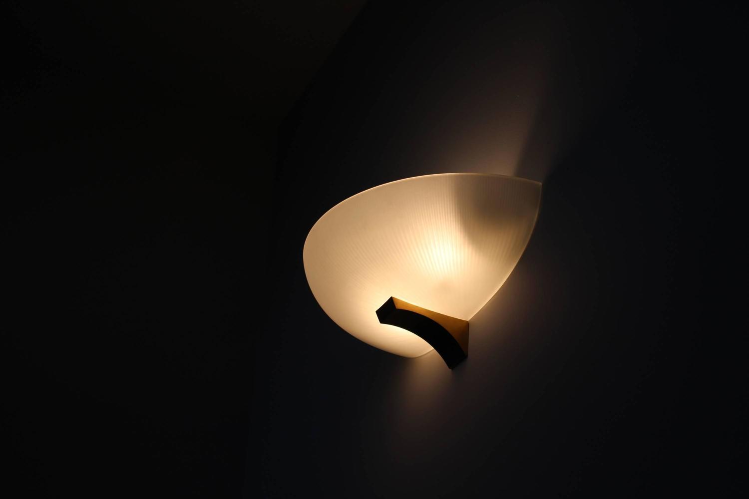 A Fine French Art Deco Glass and Bronze Sconces by Jean Perzel - Image 3