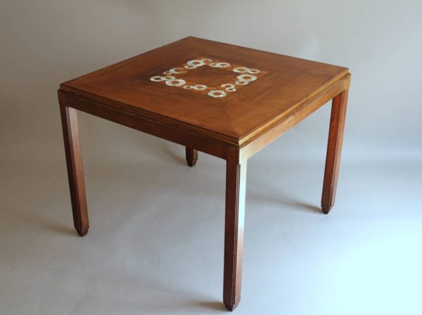 Fine French Art Deco Side or Game Table by Paul Follot - Image 6