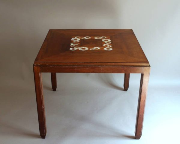 Fine French Art Deco Side or Game Table by Paul Follot - Image 5