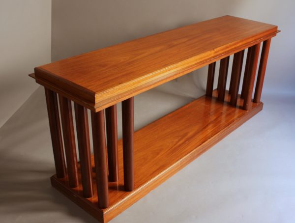 A Fine French Art Deco Mahogany Two Tier Console or Sofa Table - Image 5