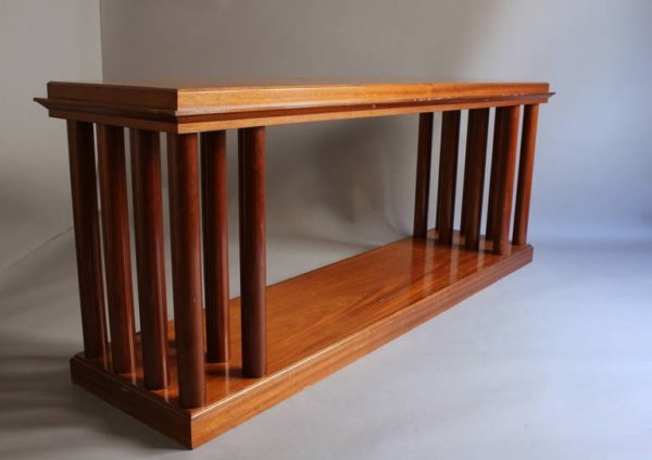 A Fine French Art Deco Mahogany Two Tier Console or Sofa Table - Image 4