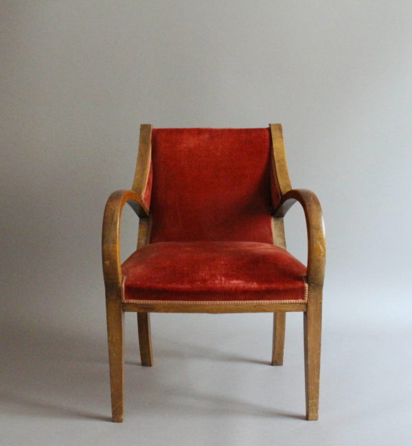 A Pair of Unusual French Art Deco Bridge Armchairs - Image 2