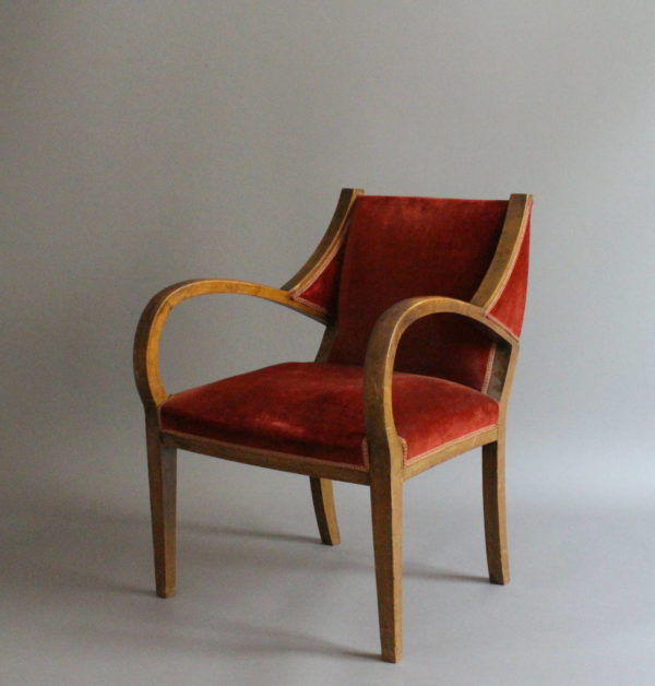 A Pair of Unusual French Art Deco Bridge Armchairs - Image 3