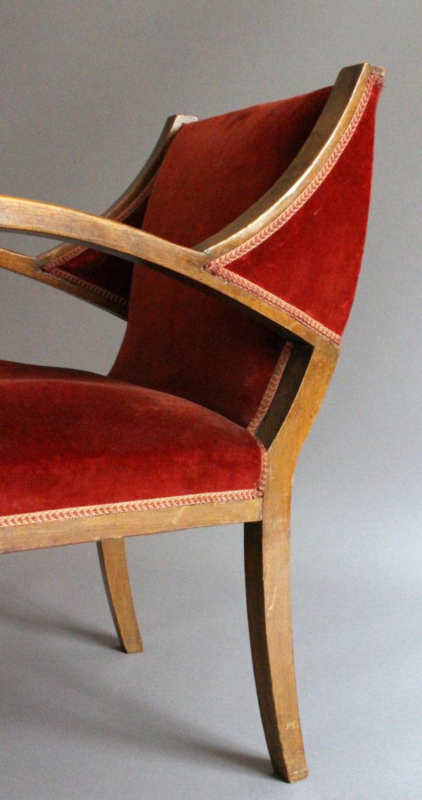 A Pair of Unusual French Art Deco Bridge Armchairs - Image 9