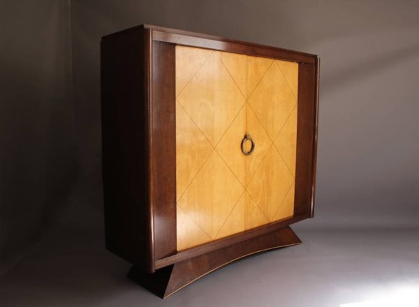 French Art Deco Rosewood and Sycamore Armoire - Image 6