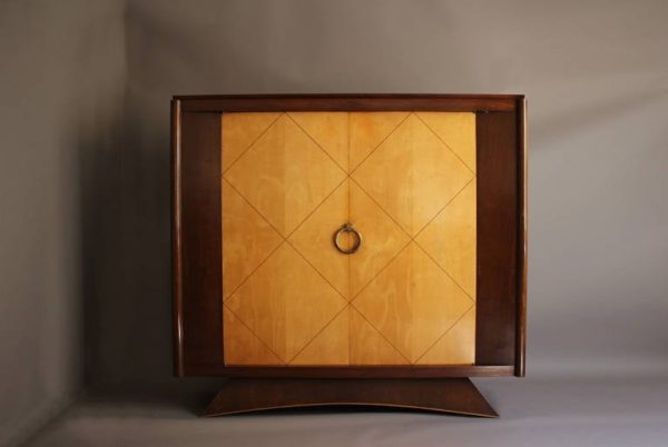 French Art Deco Rosewood and Sycamore Armoire - Image 2