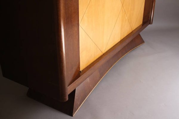 French Art Deco Rosewood and Sycamore Armoire - Image 7