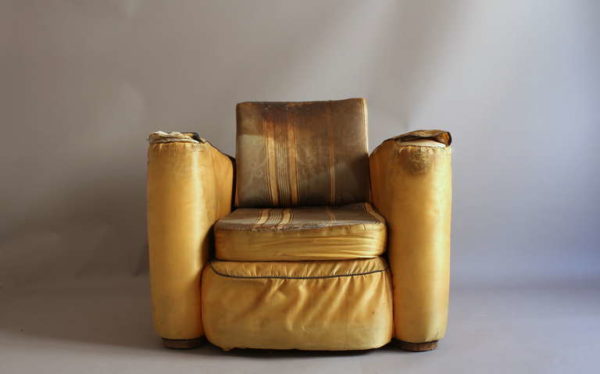 A Pair of Fine French Art Deco Club Arm Chairs by Suzanne Guiguichon - Image 2