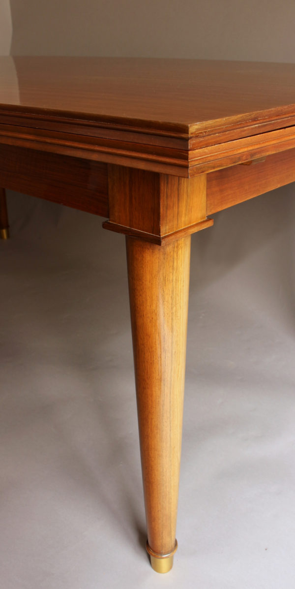 A Fine French Art Deco Extendable Walnut Dining Table by Jules Leleu - Image 15