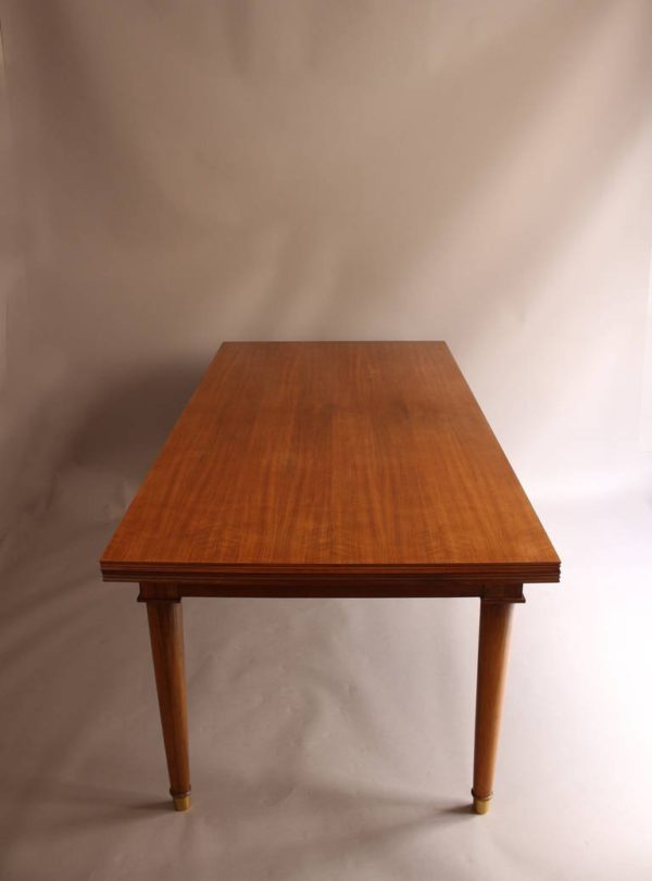 A Fine French Art Deco Extendable Walnut Dining Table by Jules Leleu - Image 9