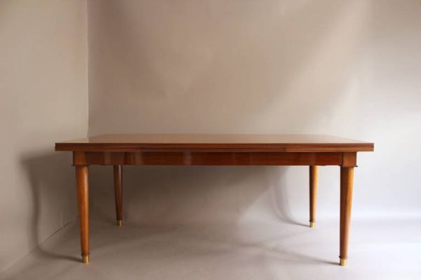 A Fine French Art Deco Extendable Walnut Dining Table by Jules Leleu - Image 2