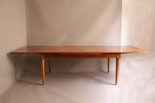 A Fine French Art Deco Extendable Walnut Dining Table by Jules Leleu - Image 11