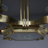Fine French 1950's Brass and Glass Chandelier