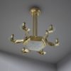 Fine French 1960's Brass and Glass Chandelier