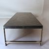 A Large Fine French 1970s Metal and Slate Coffee Table