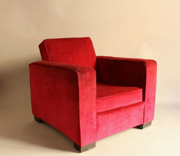 4 Fine French Art Deco Club Armchairs Attributed to Jacques Adnet - Image 3