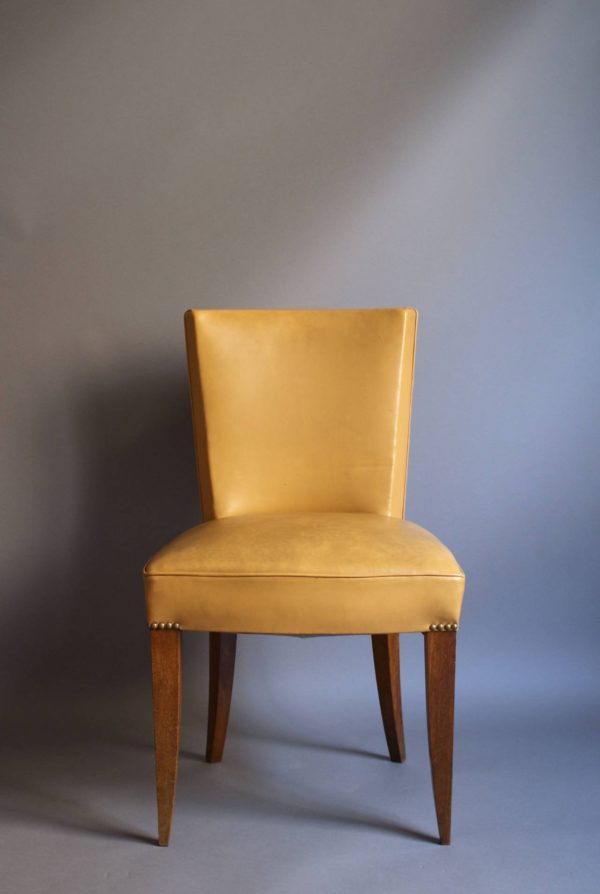 Seven Fine French Art Deco Mahogany Chairs - Image 10