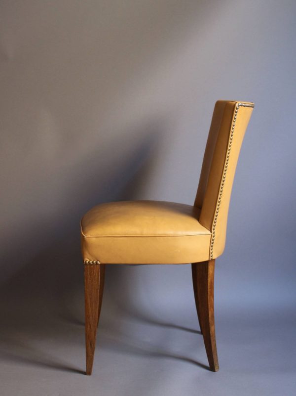 Seven Fine French Art Deco Mahogany Chairs - Image 3