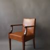 Pair of Fine French Art Deco Mahogany Bridge Chairs Attributed to Pascaud
