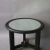 A French Art Deco Blackened Wood and Etched Glass Gueridon