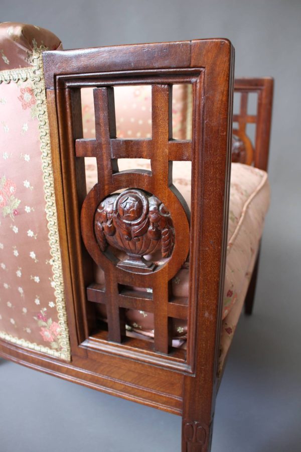 A Pair of Fine French Art Deco Mahogany Armchairs by Paul Follot - Image 7