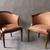 Pair of Fine French Art Deco Mahogany Armchairs