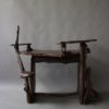 A French Mid-Century Organic and Sculptural Wooden Desk and Chair