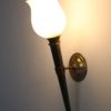 Fine French 1950s Glass and Metal Wall Light