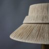 A Fine French Art Deco Bronze and Raffia Table Lamp by Perzel