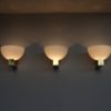 15 French Art Deco Bronze and White Glass Sconces by Jean Perzel