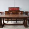 Rare French Art Deco Walnut Dining Room Set by Jean-Charles Moreux