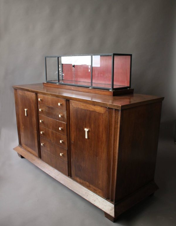 Rare French Art Deco Walnut Dining Room Set by Jean-Charles Moreux - Image 4