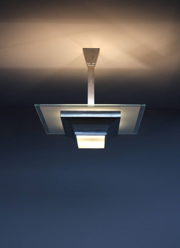 Fine French Art Deco Modernist Chandelier - Image 8