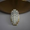 Pair of French Art Deco Brass and Glass Sconces by Jean Perzel