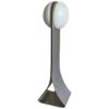 French 1970s Stainless Steel and White Glass Floor Lamp