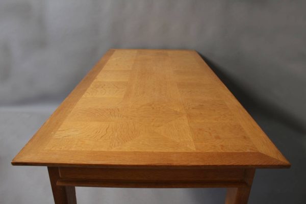 Fine French Art Deco Oak Table by Pierre Bloch and Charles Dudouyt - Image 6