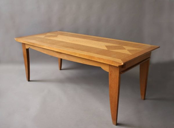 Fine French Art Deco Oak Table by Pierre Bloch and Charles Dudouyt - Image 12