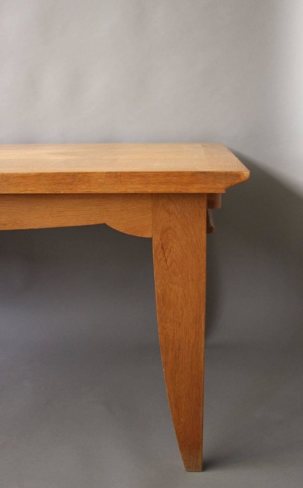 Fine French Art Deco Oak Table by Pierre Bloch and Charles Dudouyt - Image 9