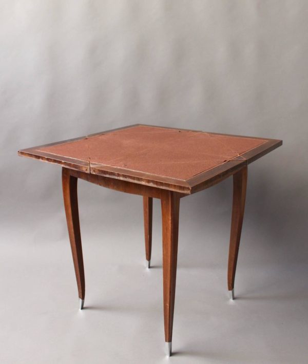 Fine French Art Deco Rosewood Envelope Side / Game Table - Image 5