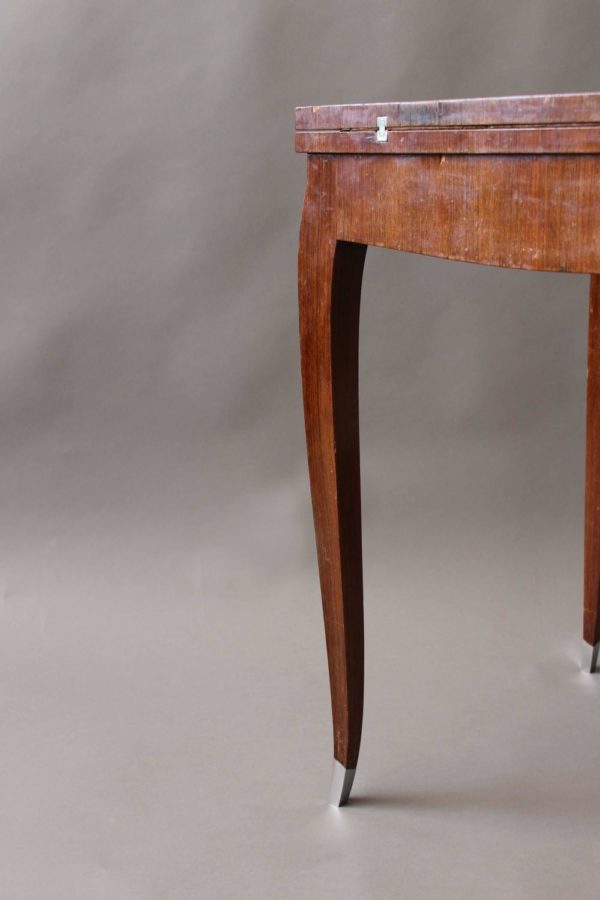 Fine French Art Deco Rosewood Envelope Side / Game Table - Image 7