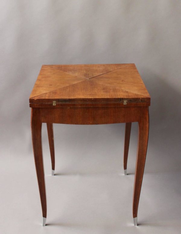 Fine French Art Deco Rosewood Envelope Side / Game Table - Image 2