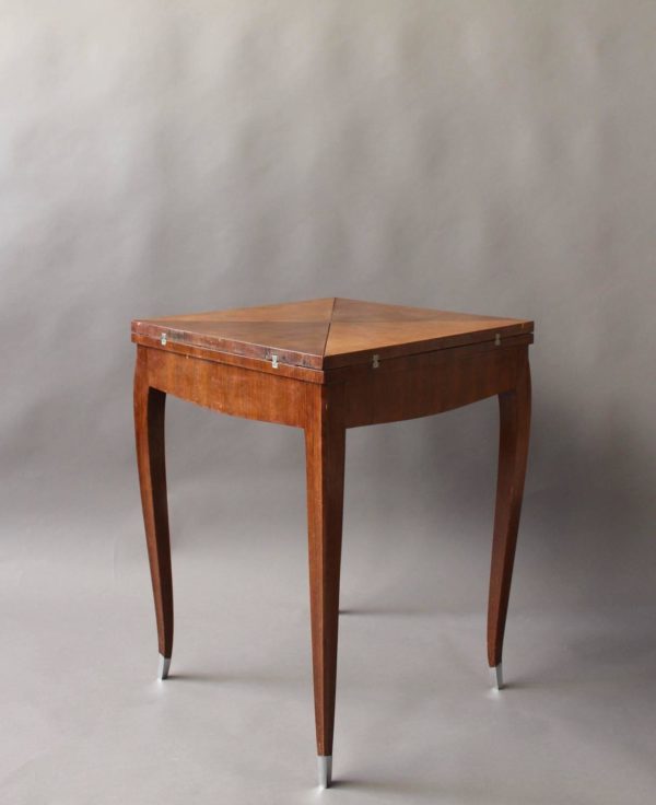 Fine French Art Deco Rosewood Envelope Side / Game Table - Image 3